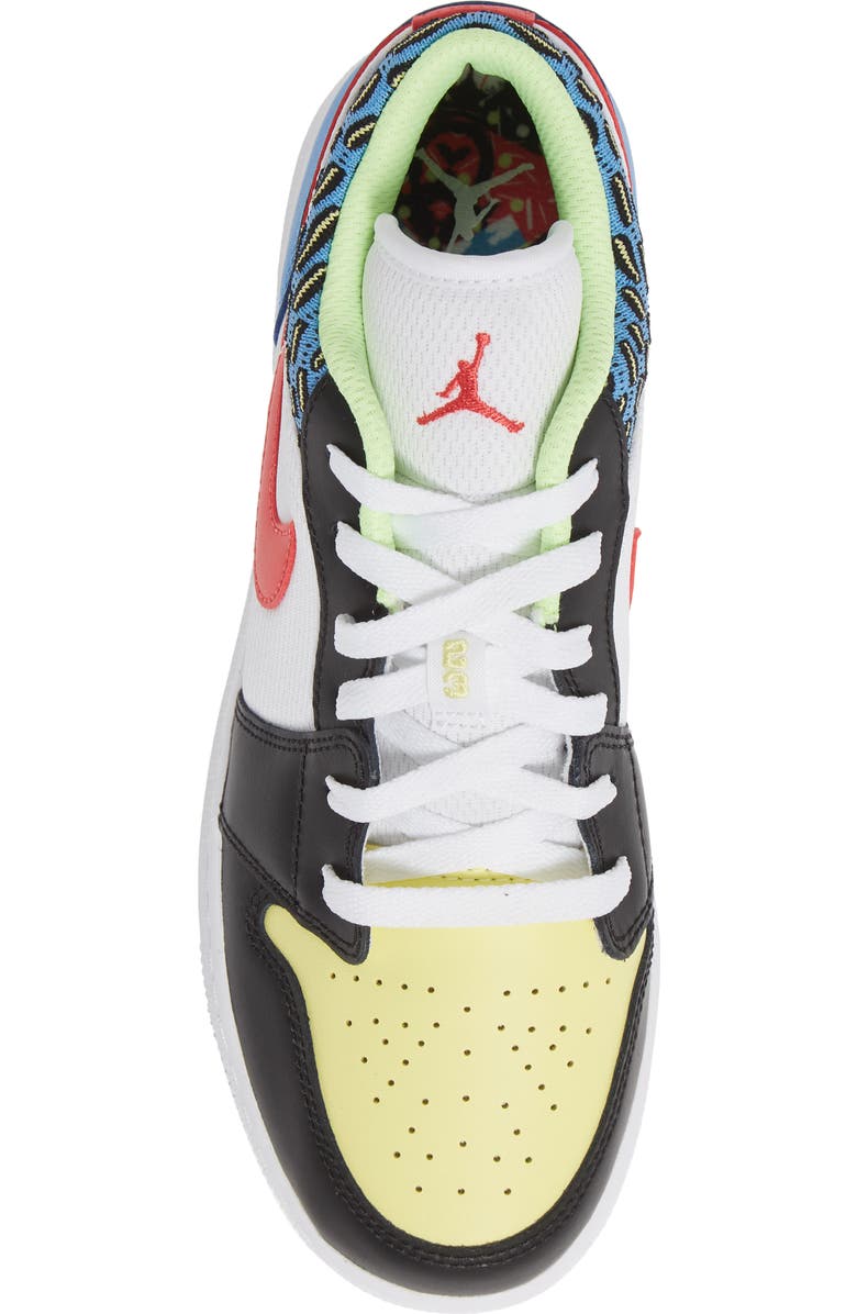 Nike Air Jordan 1 Low Sneaker, Alternate, color, Black/ Red/ White/ Coast