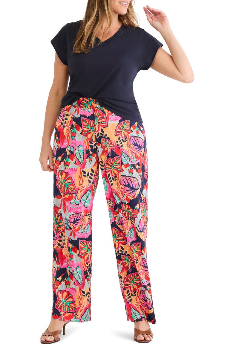 Kauai Garden Wide Leg Pants, Alternate, color, RED MULTI