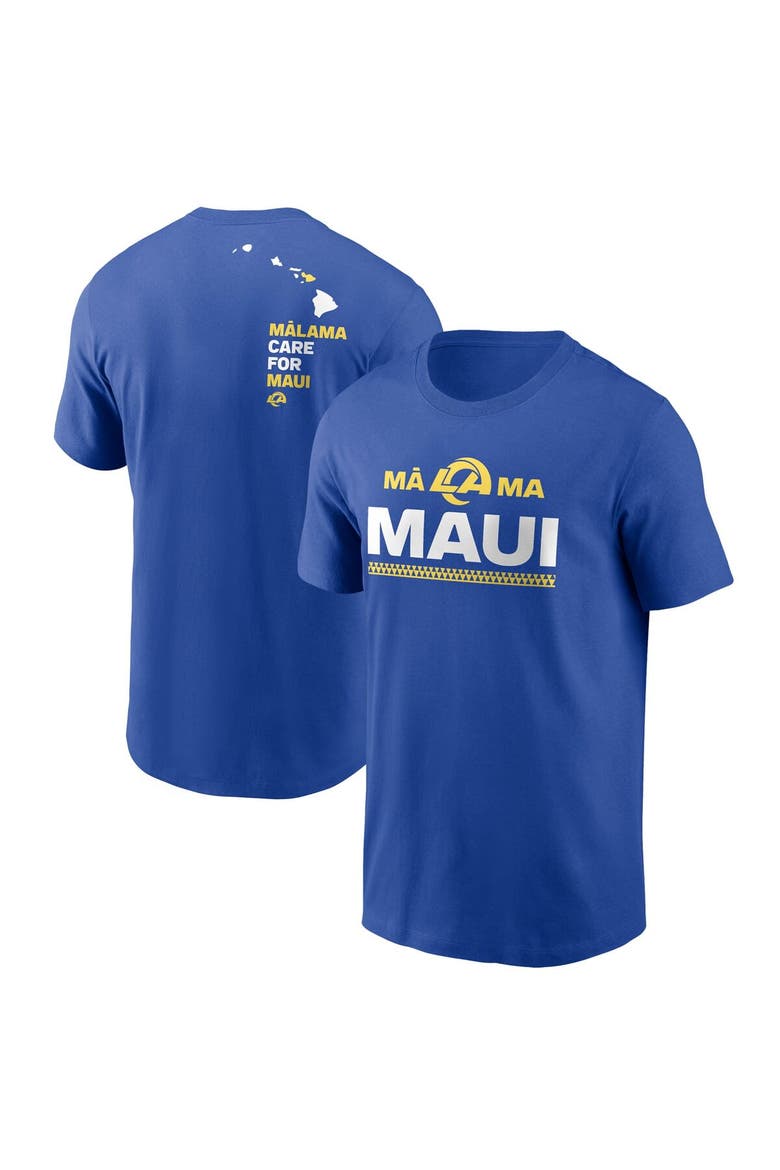 Men's Nike  Royal Los Angeles Rams x Maui Relief T-Shirt, Main, color, Royal