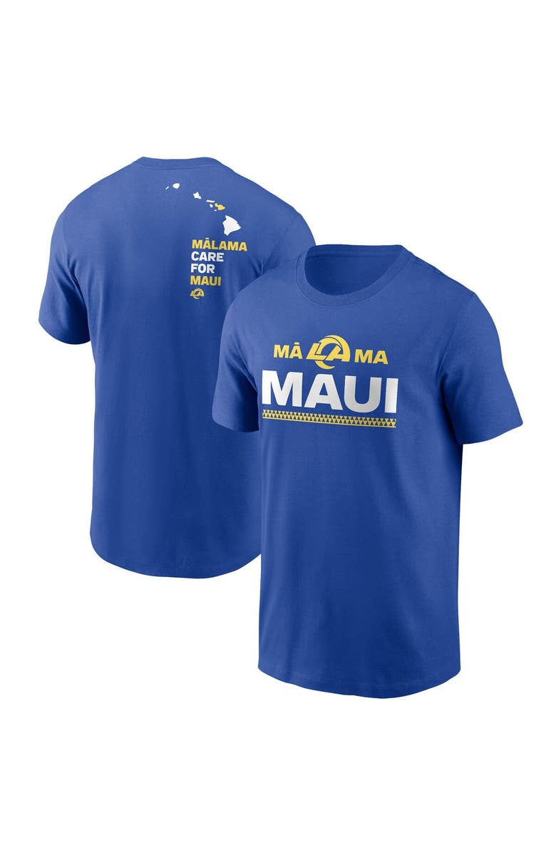 Nike Men's Nike Royal Los Angeles Rams x Maui Relief T-Shirt, Main, color, Royal