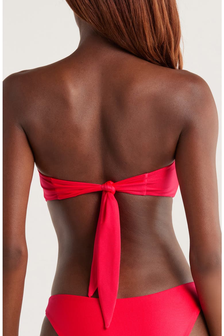 Strapless O-Ring Bikini Top, Alternate, color, CHERRY CRUSH