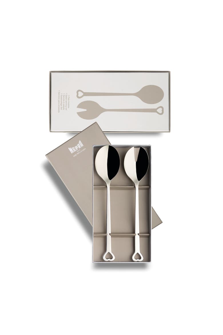 Evento Salad Serving Set - 2 Pieces, Main, color, Silver
