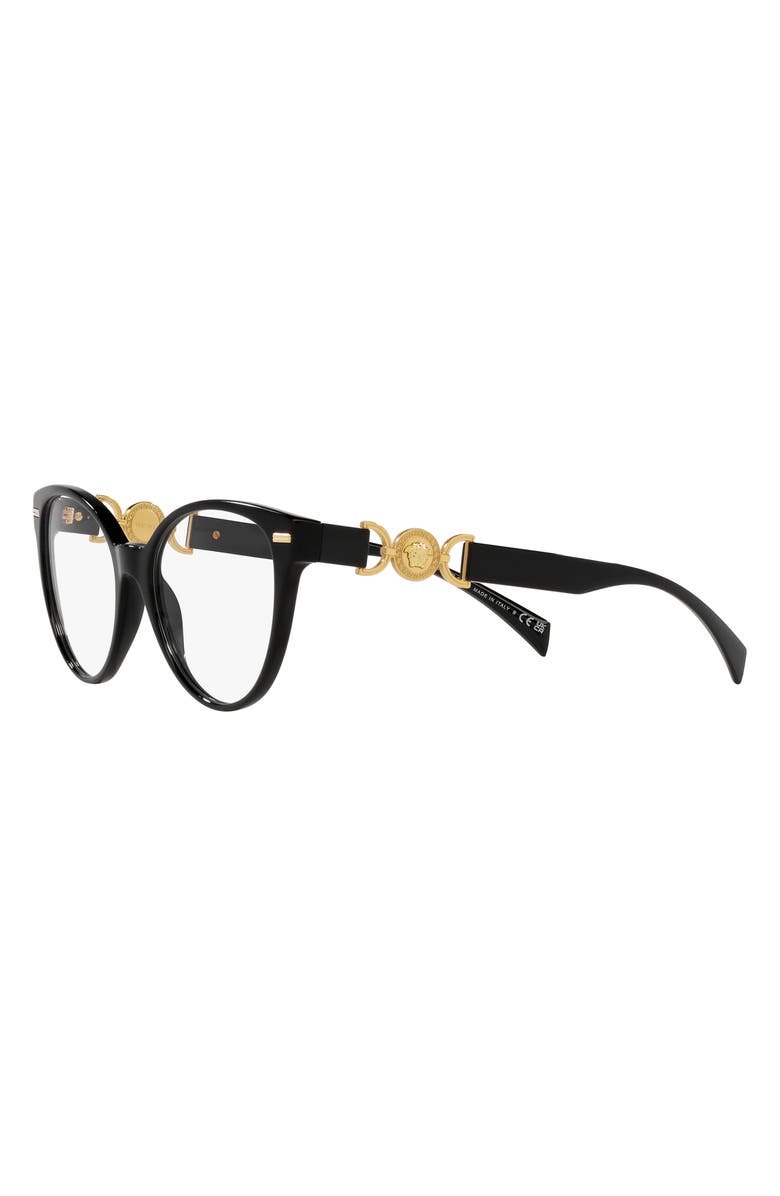 Versace 53mm Cat Eye Optical Glasses, Alternate, color,