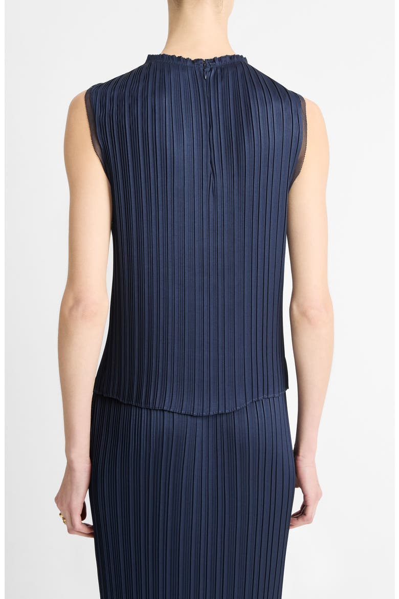 Plissé Sleeveless Top, Alternate, color, COASTAL BLUE