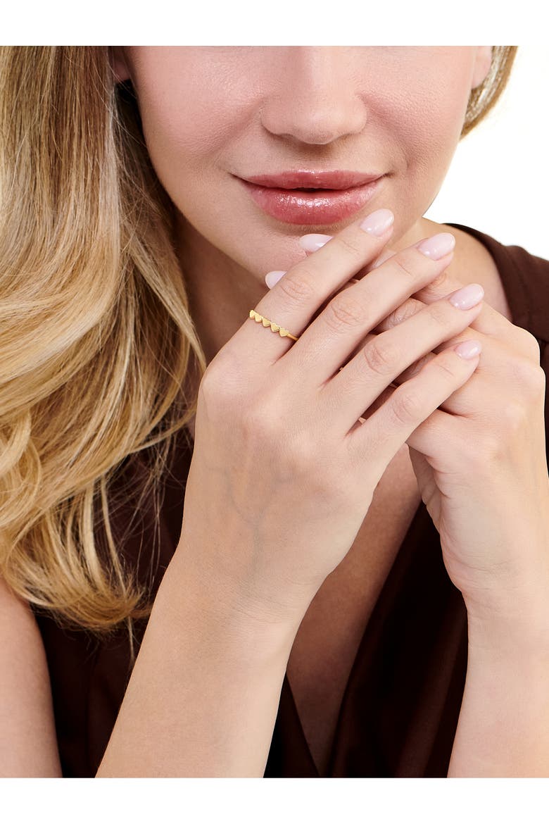 Heart Ring in 14K Gold, 3mm, Alternate, color, Gold