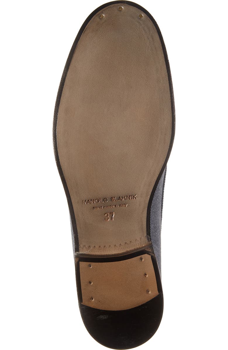 Manolo Blahnik Dineguardo Denim Moc Toe Loafer, Alternate, color,