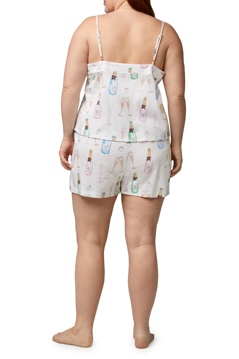 Print Short Pajamas, Alternate, color, CHAMPAGNE WEDDING