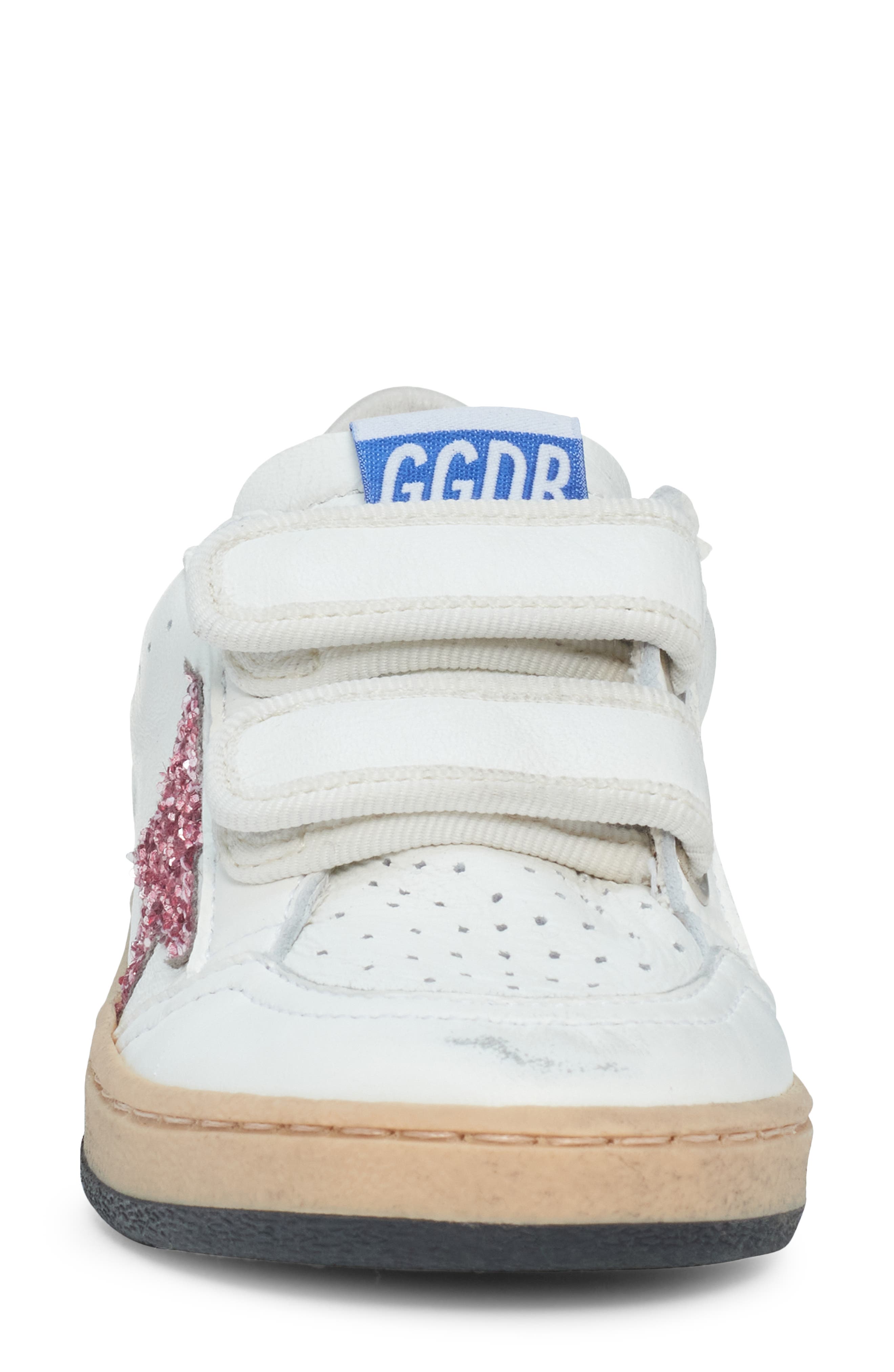 Golden Goose Kid's Ball Star Glitter Leather Sneaker, Alternate, color, 