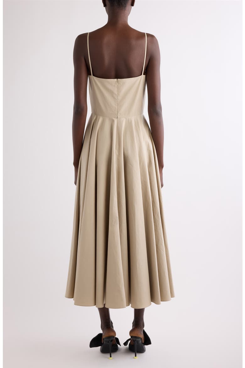 Sliced Cotton Poplin Dress, Alternate, color, BEIGE