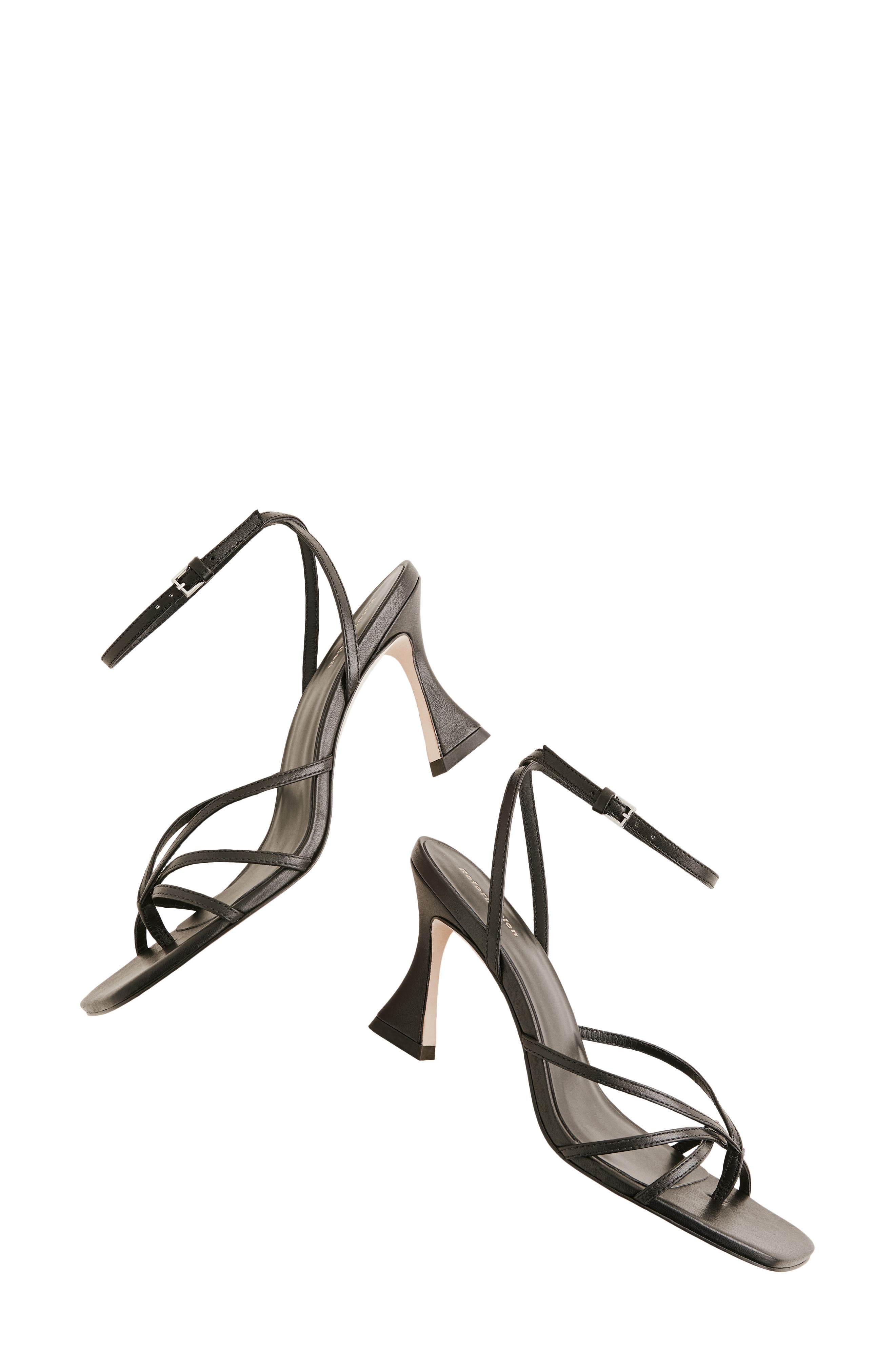 Gen Heeled Sandal, Alternate, color, BLACK LEATHER