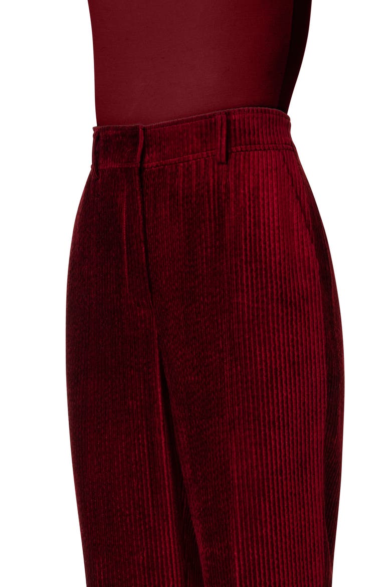 Feryn Washed Corduroy Tapered Leg Ankle Pants, Alternate, color, GARNET