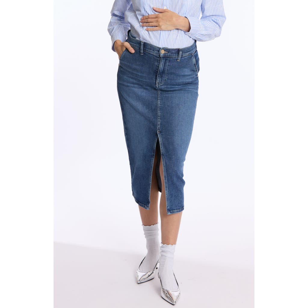 Cache Coeur Emma Denim Maternity Pencil Skirt In Blue