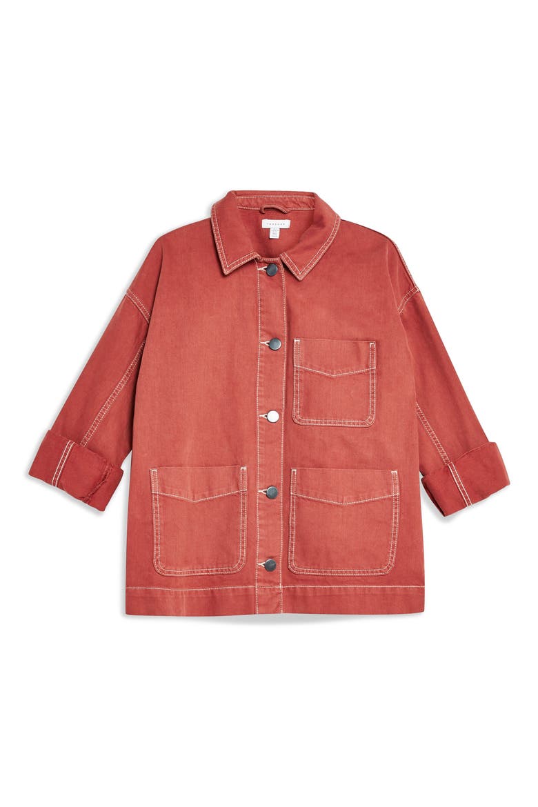 Tesa Chore Jacket, Alternate, color, RUST