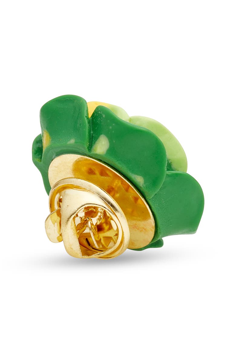 Floral Lapel Pin, Alternate, color, GREEN