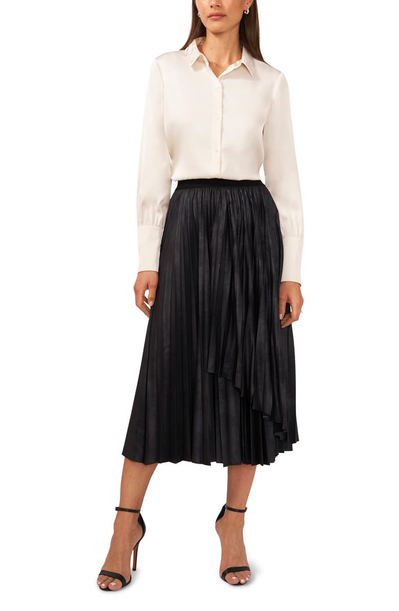 Halogen<sup>®</sup> Pleated Faux Wrap Skirt, Alternate, color, 