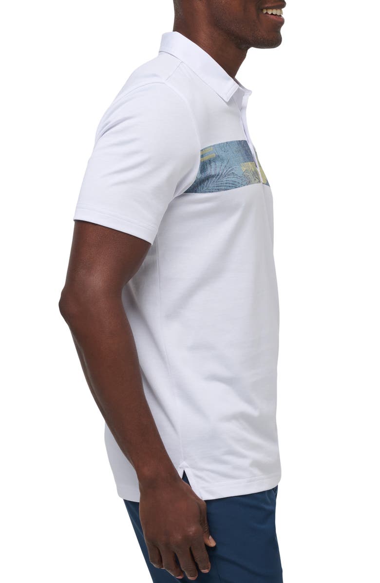 TravisMathew At Altitude Chest Stripe Polo, Alternate, color, White