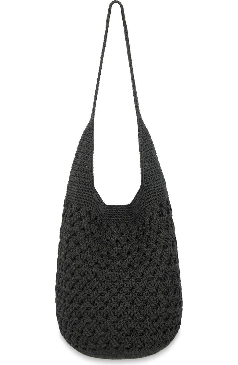The Sak 120 Hobo Bag, Alternate, color, Black Cozy Crochet