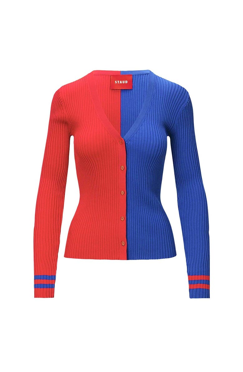 STAUD Women's STAUD Red/Royal Buffalo Bills Cargo Sweater, Alternate, color, Red