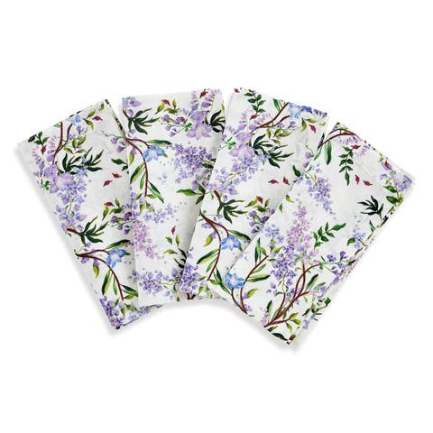 Linen Dinner Napkins - Lilacs, 20" x 20" Inch