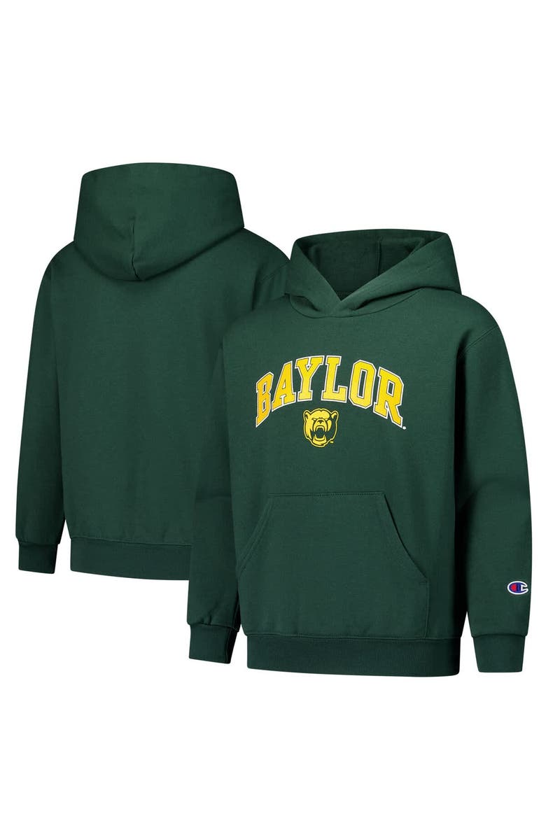 Champion Youth Champion Green Baylor Bears Campus Pullover Hoodie, Alternate, color, Green