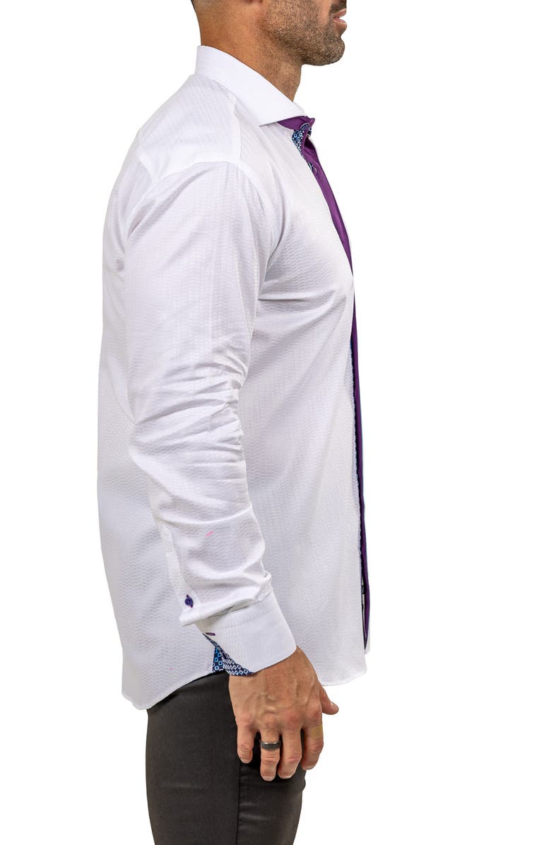 Maceoo Eins Marthy Contemporary Fit Cotton Button-Up Shirt, Alternate, color, White