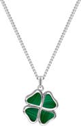 Vincero Men's Malachite Clover Pendant Necklace