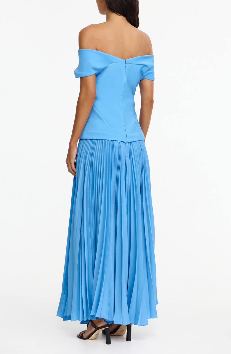 Acler Haileypark Gathered Pleated Off the Shoulder Gown, Alternate, color, Alt Blue