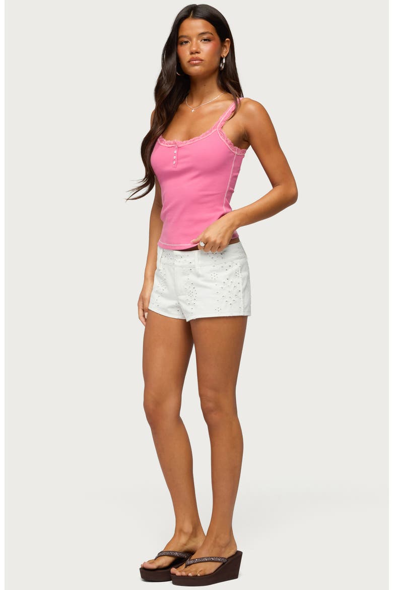 Wynell Cotton Eyelet Shorts, Alternate, color, WHITE