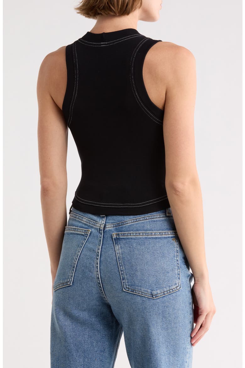 TANK BUST DETAIL TOP, Alternate, color, BLACK