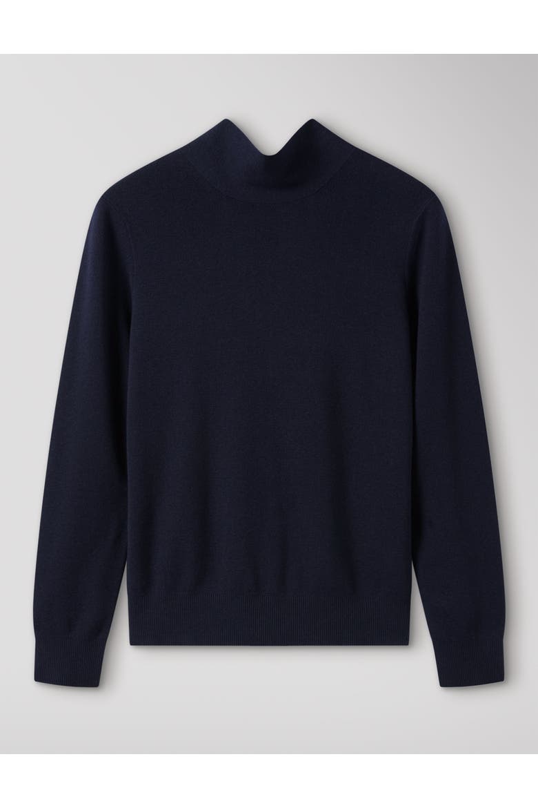 Tie Neck Detail Knit Jumper, Alternate, color, Navy