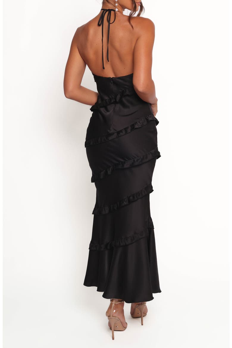Roxanne Halter Maxi Dress, Alternate, color, BLACK