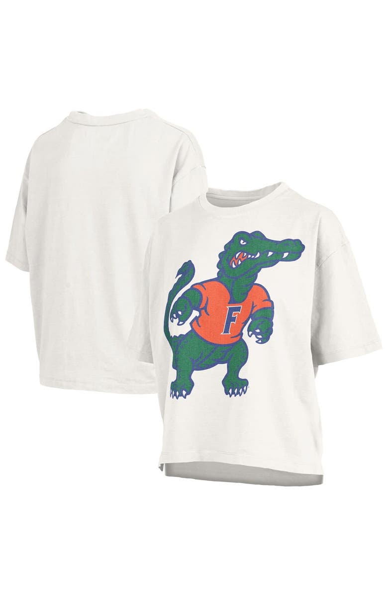 PRESSBOX Women's Pressbox  White Florida Gators Big Canvas Puff Castillo Motley Slub T-Shirt, Main, color, White