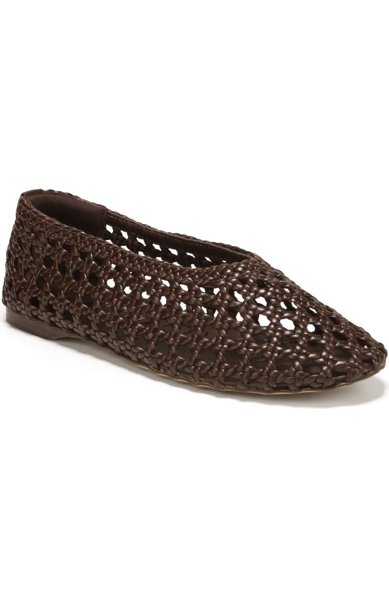 Sam Edelman Shira Knotted Flat, Main, color, Dark Brown