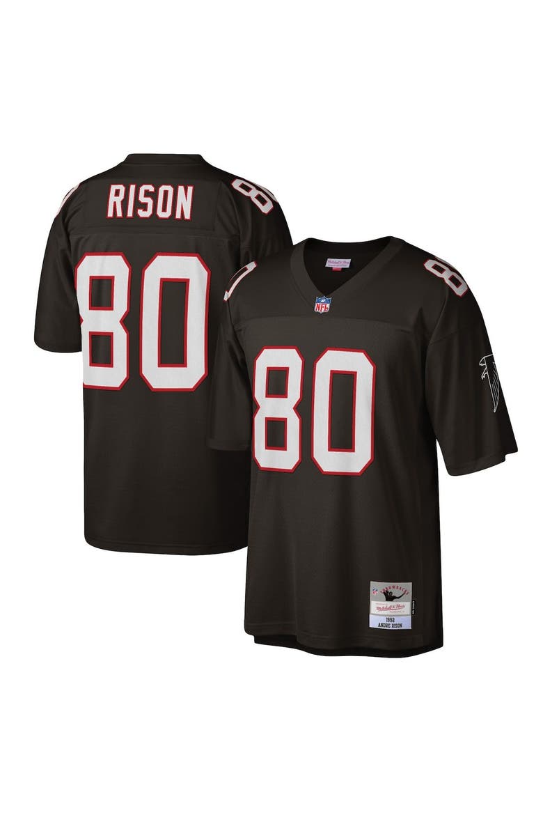 Men's Mitchell & Ness Andre Rison Black Atlanta Falcons Legacy Replica Jersey, Alternate, color, Black