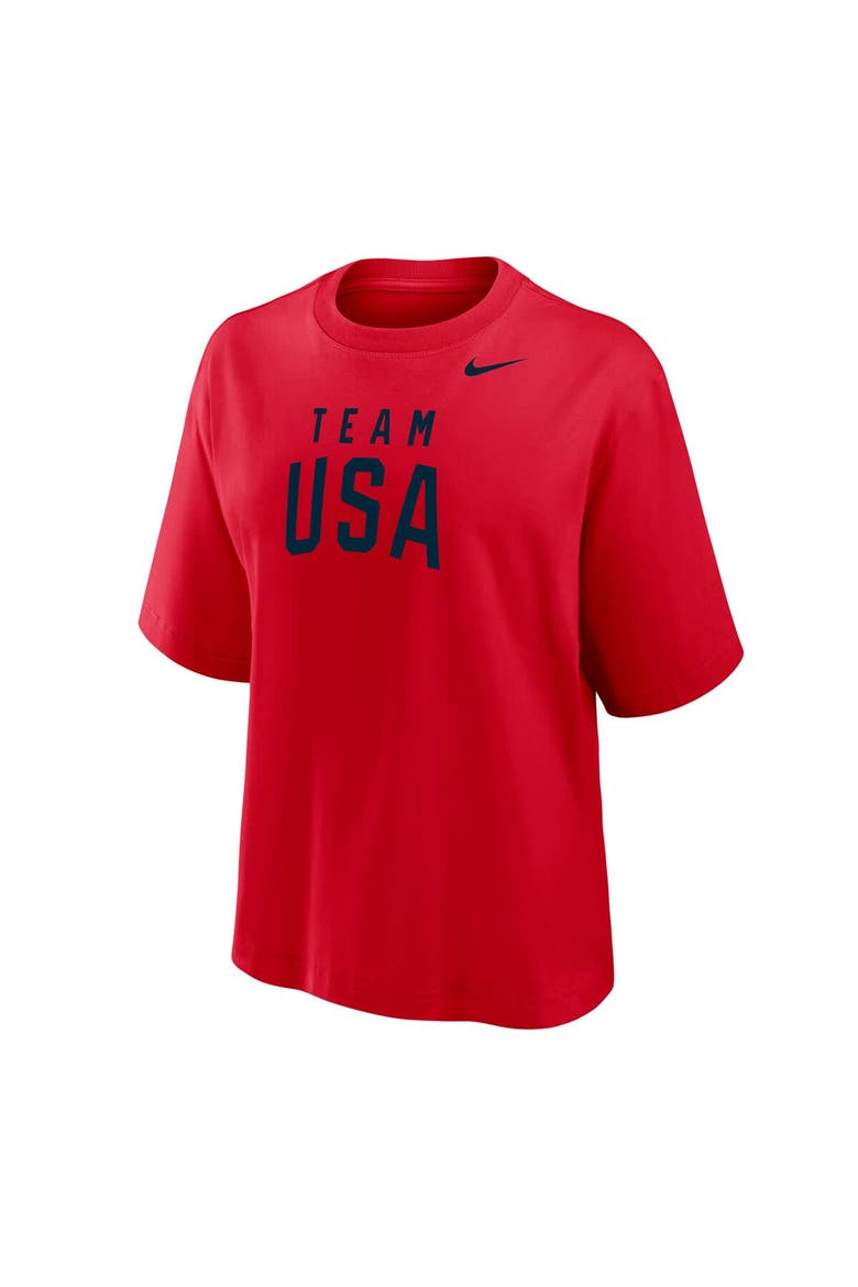 Women's Nike Red Team USA Boxy T-Shirt, Alternate, color, Red