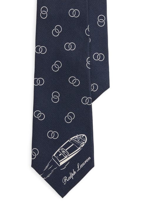 Boat Scenic Silk Tie