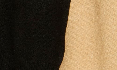 Sanctuary Throw Me On Colorblock Sweater In Black