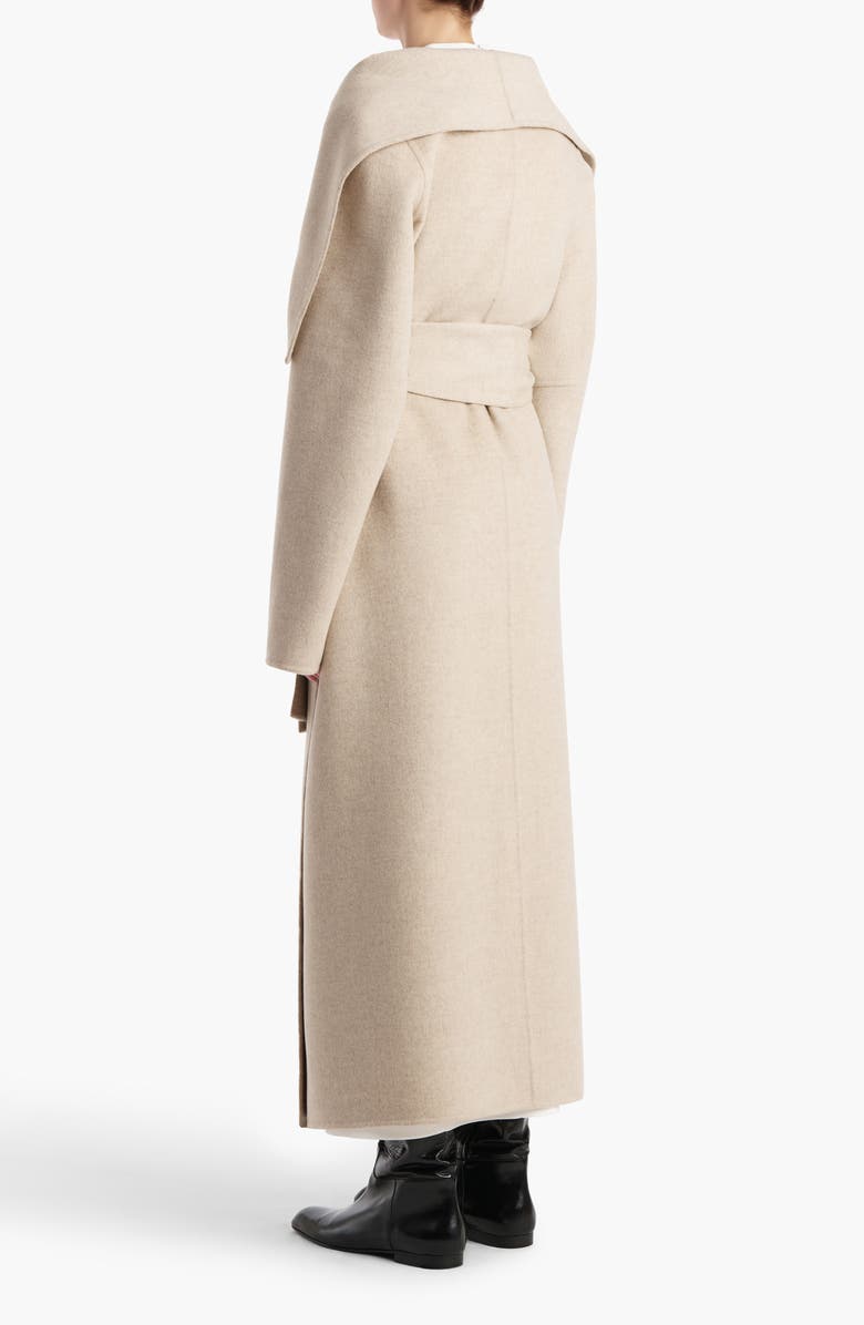 Khaite Levitt Cashmere Double Face Long Coat, Alternate, color, Oatmeal