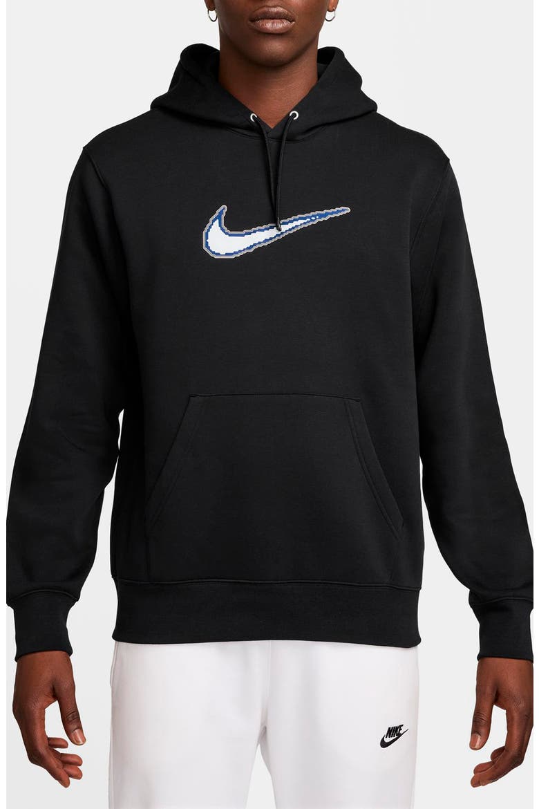 Club Fleece Hoodie, Main, color, BLACK