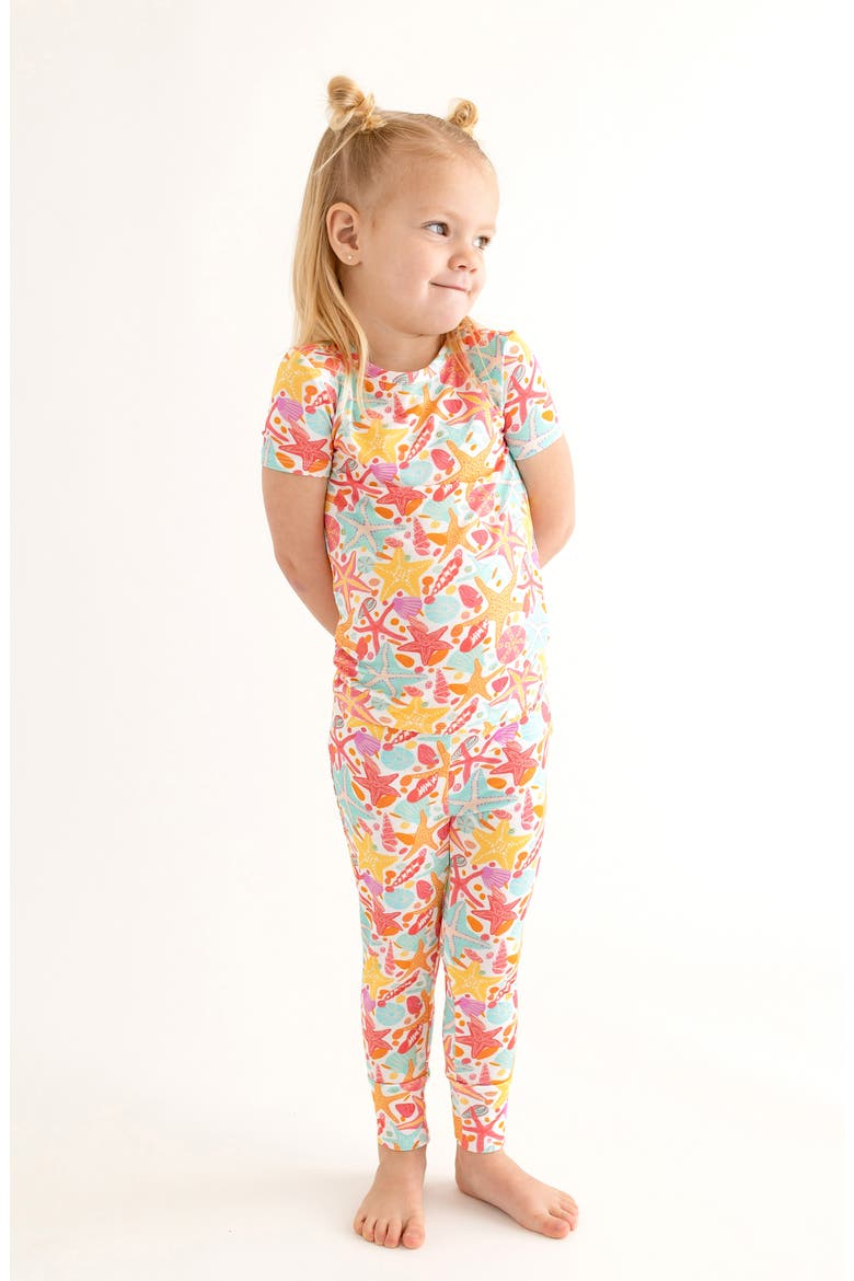 Kids' Sandy Fitted Two-Piece Pajamas, Alternate, color, OPEN WHITE