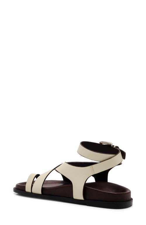 Free People Anya Ankle Strap Toe Loop Sandal In White