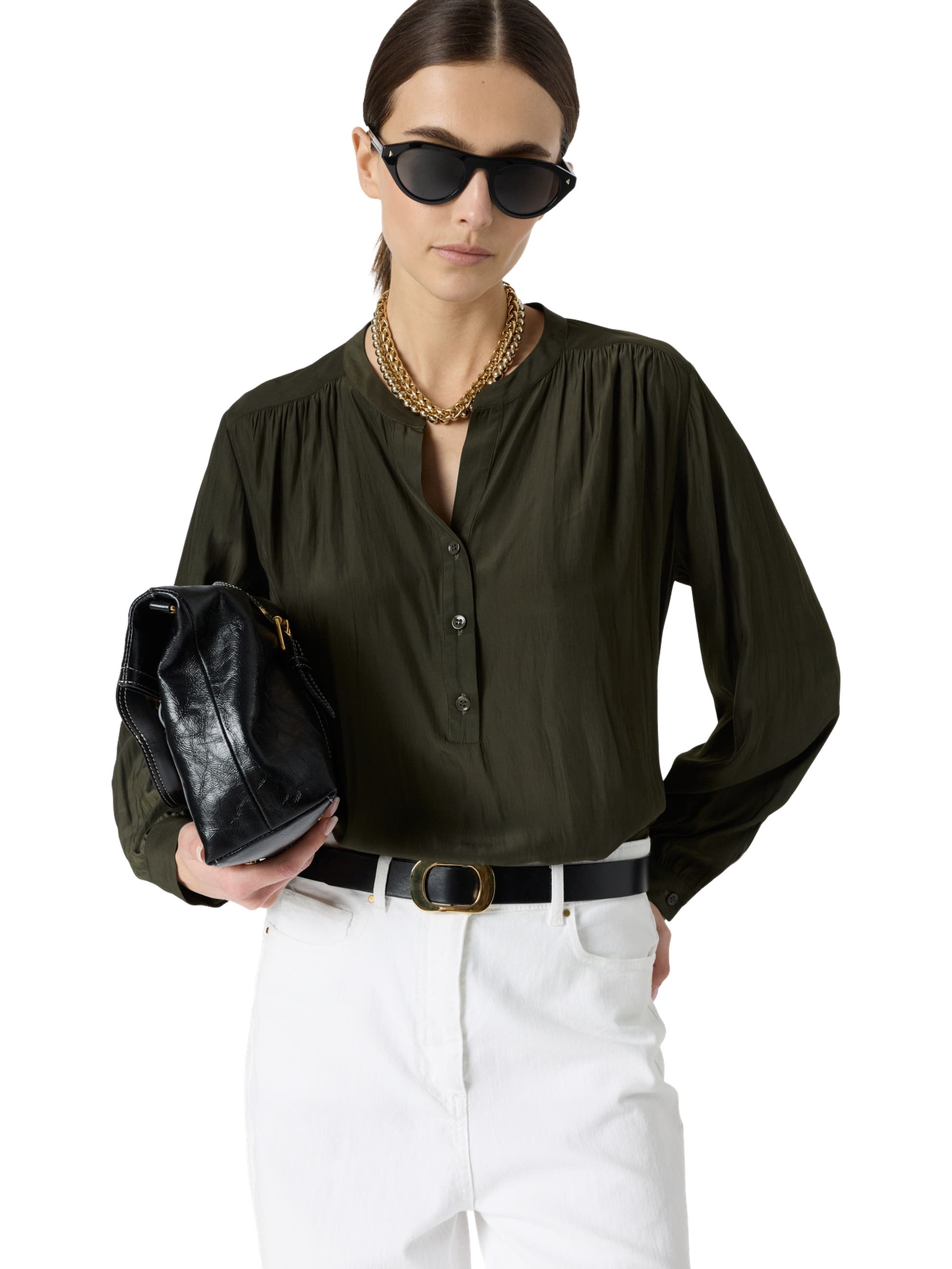 Cyndie Gathered Detail Blouse - image 1