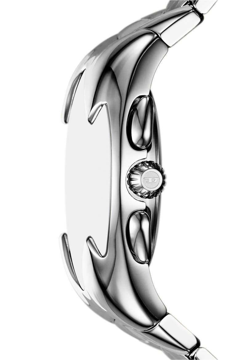Mercurial Tonneau Chronograph Bracelet Watch, 45mm x 28mm, Alternate, color, SILVER