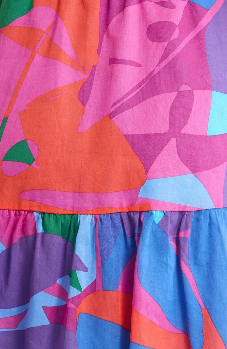 SUGARLIPS Vemmy Abstract Print Itzelk Shift Dress, Alternate, color, Magenta-Blue-Green