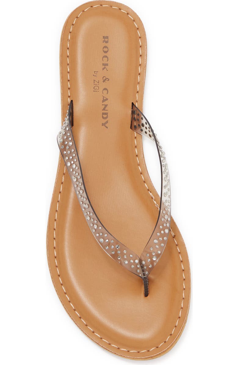 ROCK AND CANDY Rock & Candy Embellished Clear Strap Flip-Flop Sandal, Alternate, color,