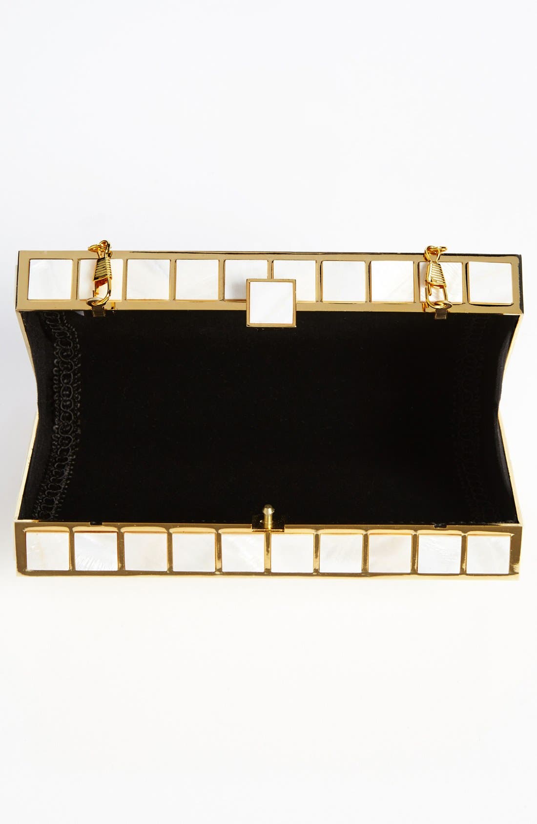 Tasha 'Pearlier' Box Clutch, Alternate, color, GOLD