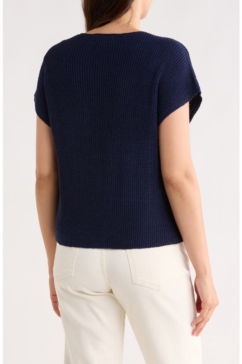 Textured Knit Sweater, Alternate, color, NAVY