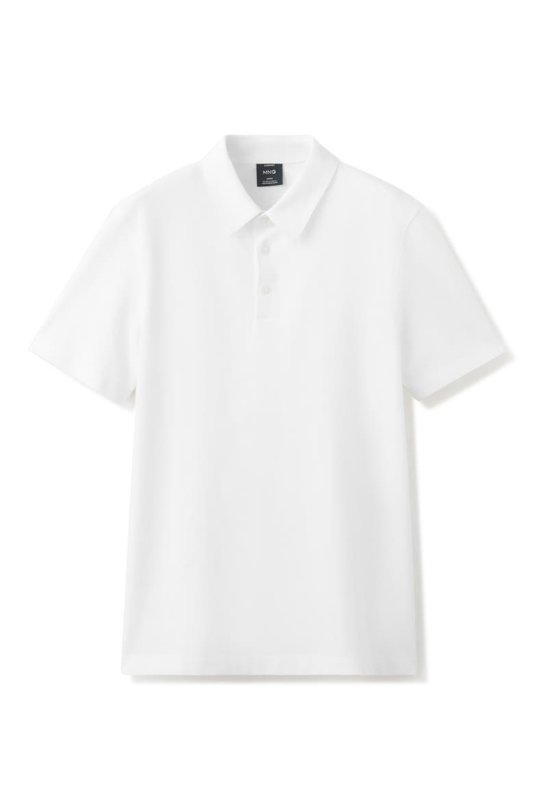 Slim Fit Stretch Cotton Blend Piqué Polo, Alternate, color, WHITE
