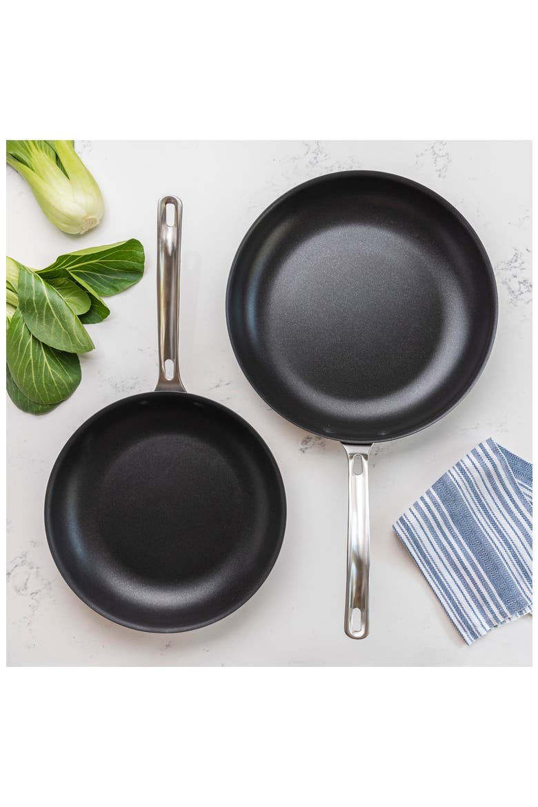 10-Inch & 12-Inch Hard Anodized Nonstick Frying Pan Set, Alternate, color, DARK GREY
