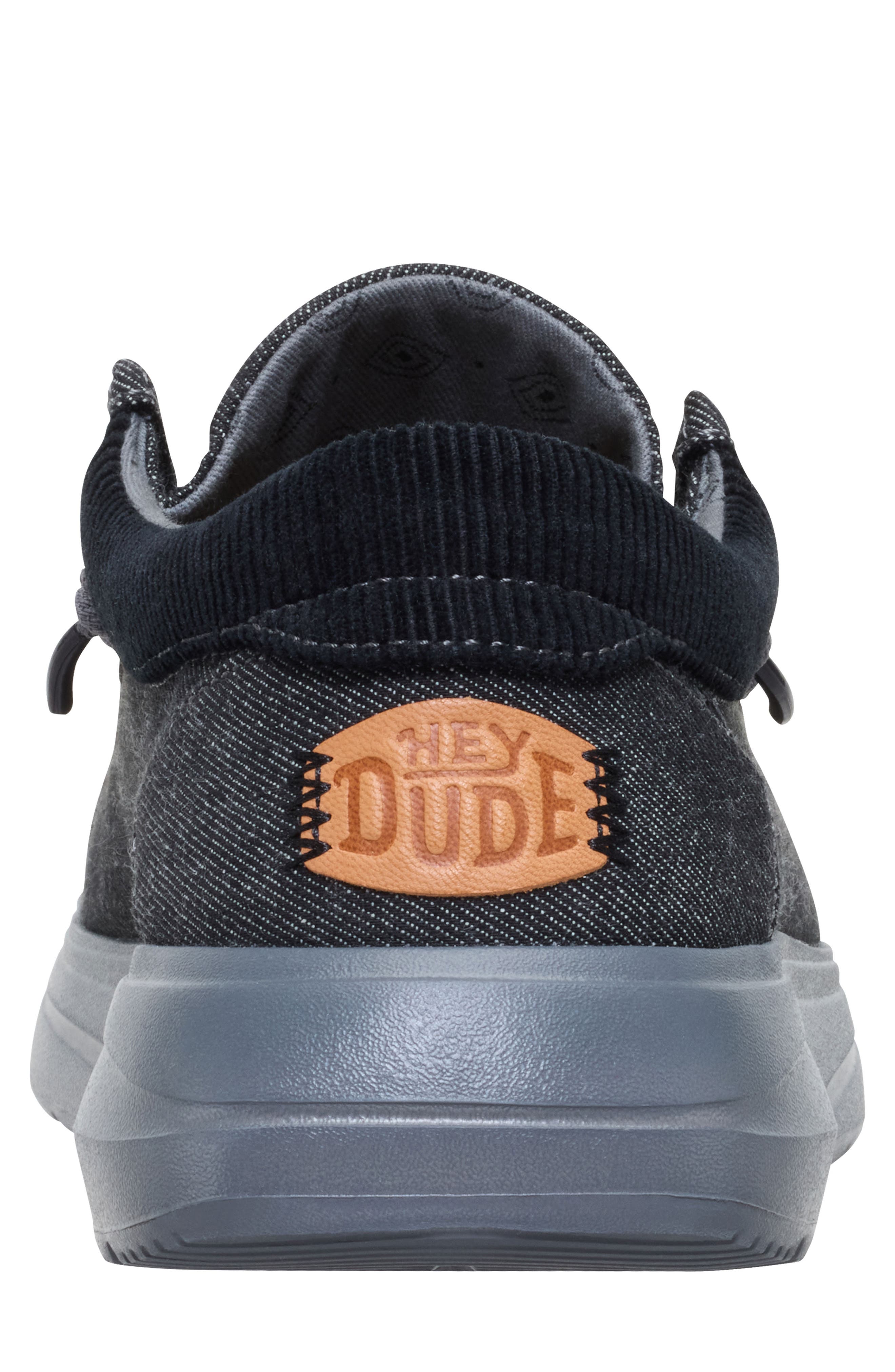 Hey Dude Wally Comfort Patchwork Slip-On, Alternate, color, Black